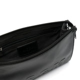 Msgm Kids Borsa Nera con Logo Goffrato