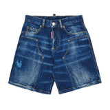 Dsquared2 Kids Bermuda in Denim Modello Carpenter per Bambini