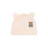 Moschino Kids Cappello Beige con Applicazione Teddy Bear per Neonati