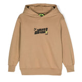 Barrow Kids Felpa con Cappuccio Beige con Stampa per Bambini
