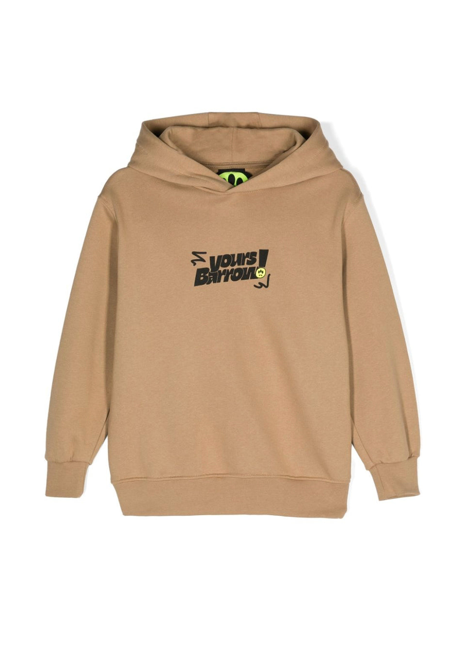 Barrow Kids Felpa con Cappuccio Beige con Stampa per Bambini