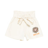 Just Cavalli Kids Short Panna con Fascia in Vita e Applicazione Logo per Bambine