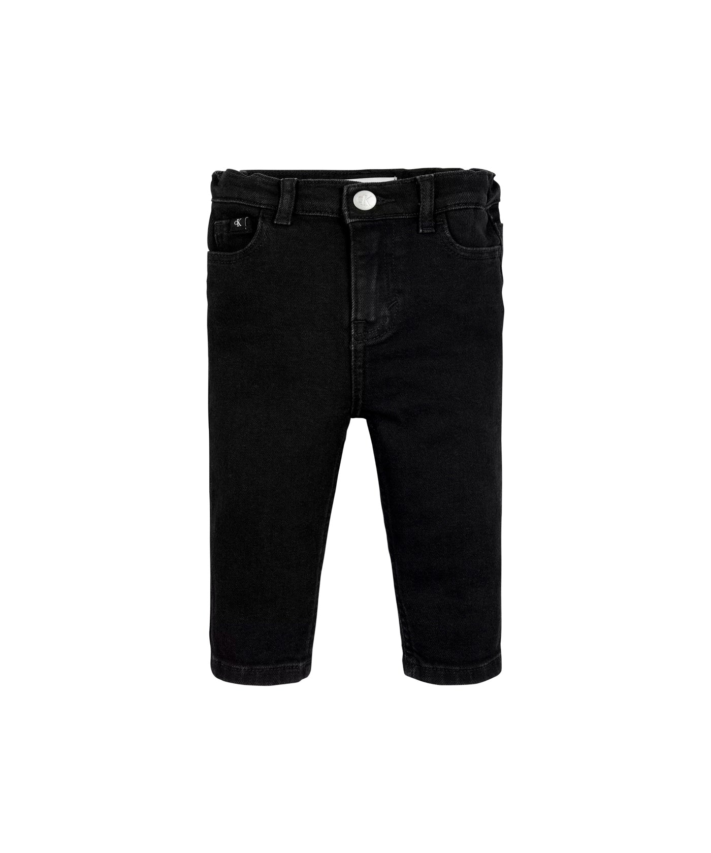 Calvin Klein Kids Pantaloni Denim Neri per Neonati