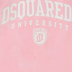 Dsquared2 Kids Tutina Rosa in Ciniglia con Stampa per Neonate (dettaglio)