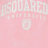 Dsquared2 Kids Tutina Rosa in Ciniglia con Stampa per Neonate (dettaglio)