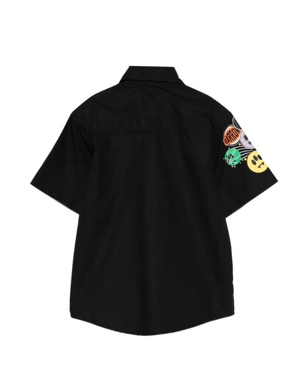 Barrow Kids Camicia Nera con Ricami Unisex