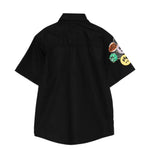 Barrow Kids Camicia Nera con Ricami Unisex