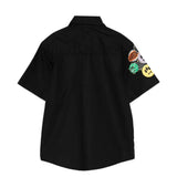 Barrow Kids Camicia Nera con Ricami Unisex