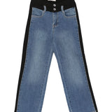 Twinset Kids Jeans Denim con Inserti per Bambine