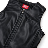 Diesel Kids Abito in Pelle con Logo per Bambine