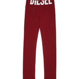 Diesel Kids Leggins Bordeaux con Logo per Bambine