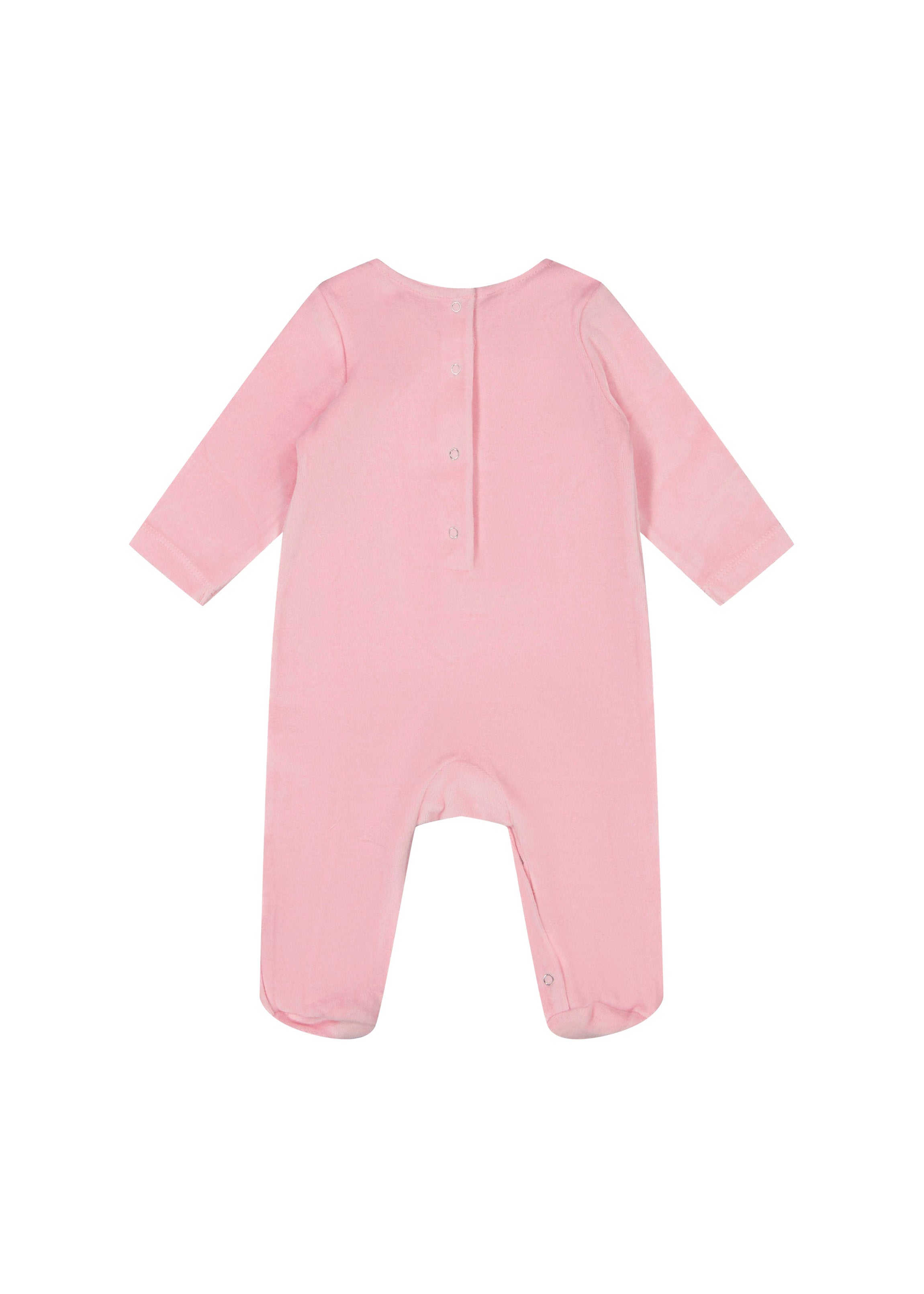 Dsquared2 Kids Tutina Rosa in Ciniglia con Stampa per Neonate