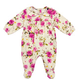 Blumarine Kids Fantasia Rose Rosa e Beige con Logo Strass per Neonate