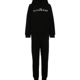 John Richmond Kids Tuta Nero con Logo per Bambini