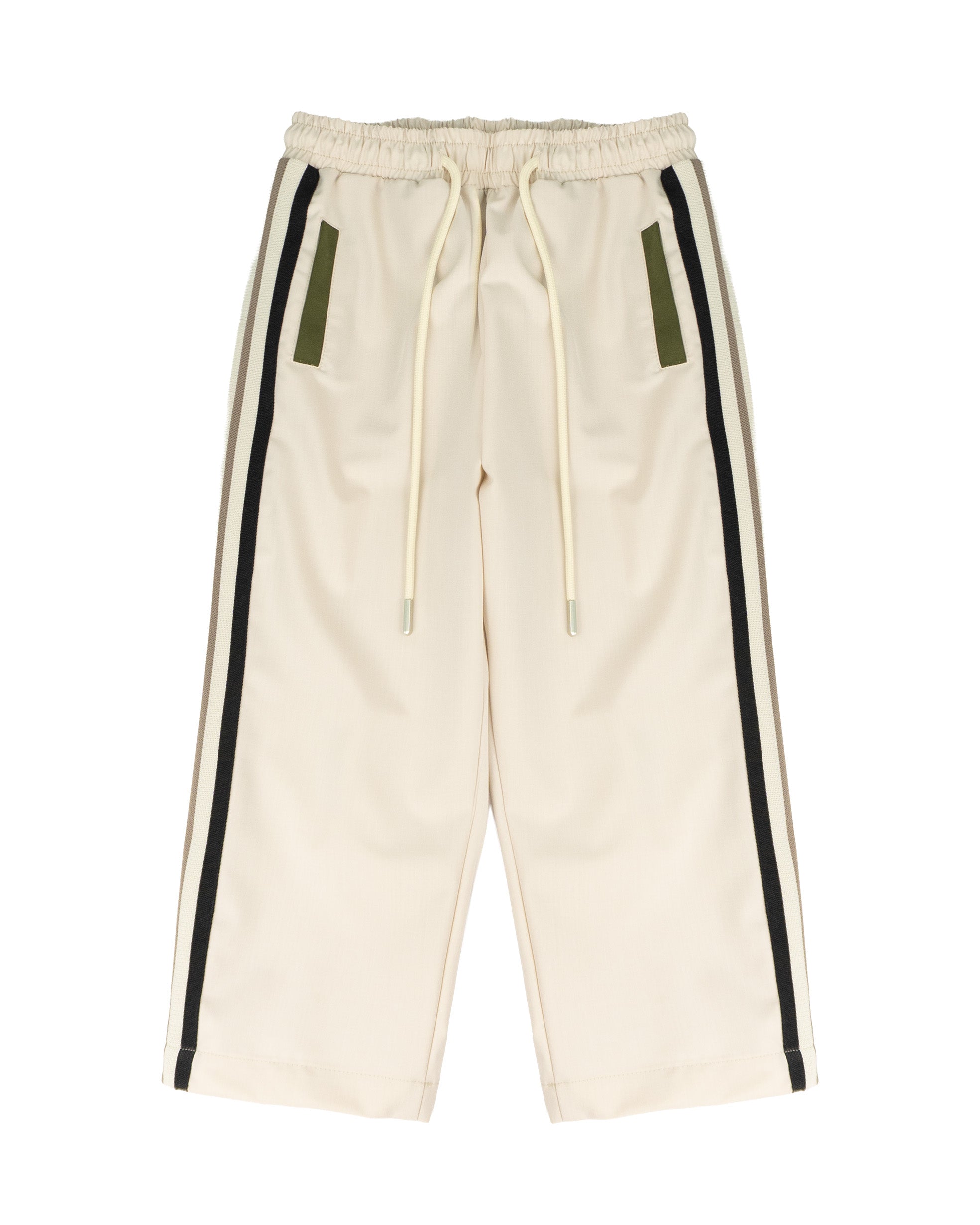 Yes London Kids Pantalone Beige con Bande Laterali per Bambini