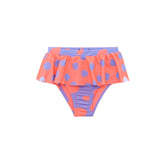 EffeK Purple/Peach Polka Dot Pattern Swimsuit for Baby Girls