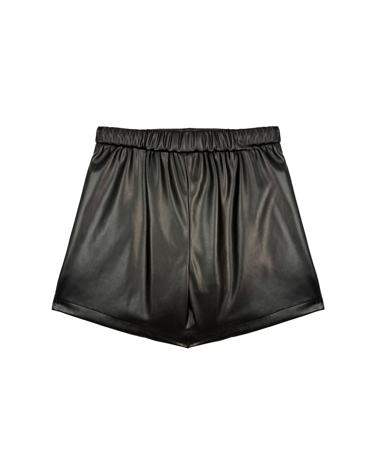 Twinset Kids Short Effetto Pelle Nera per Bambine