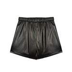 Twinset Kids Short Effetto Pelle Nera per Bambine