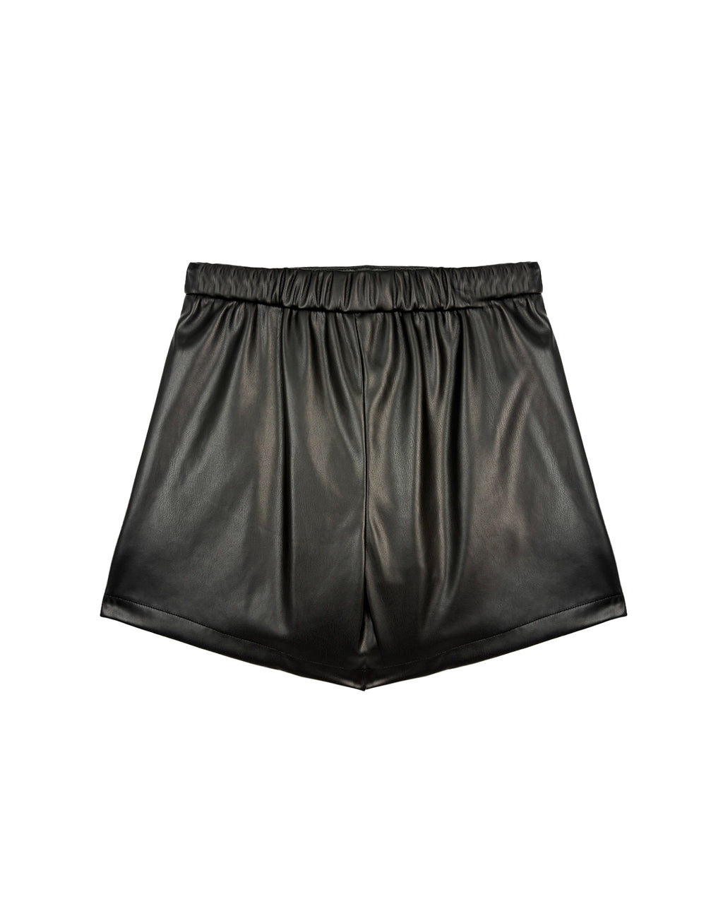 Twinset Kids Short Effetto Pelle Nera per Bambine