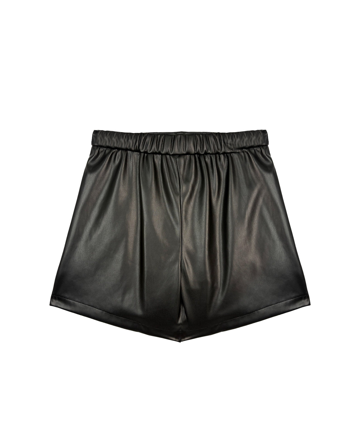 Twinset Kids Short Effetto Pelle Nera per Bambine