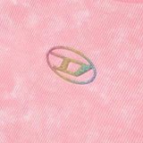 Diesel Kids T-Shirt Rosa Sfumata a Costine con Logo in Rilievo Multicolor per Bambine