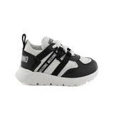 Moschino Kids Scarpette Bianco Nero per Bambini