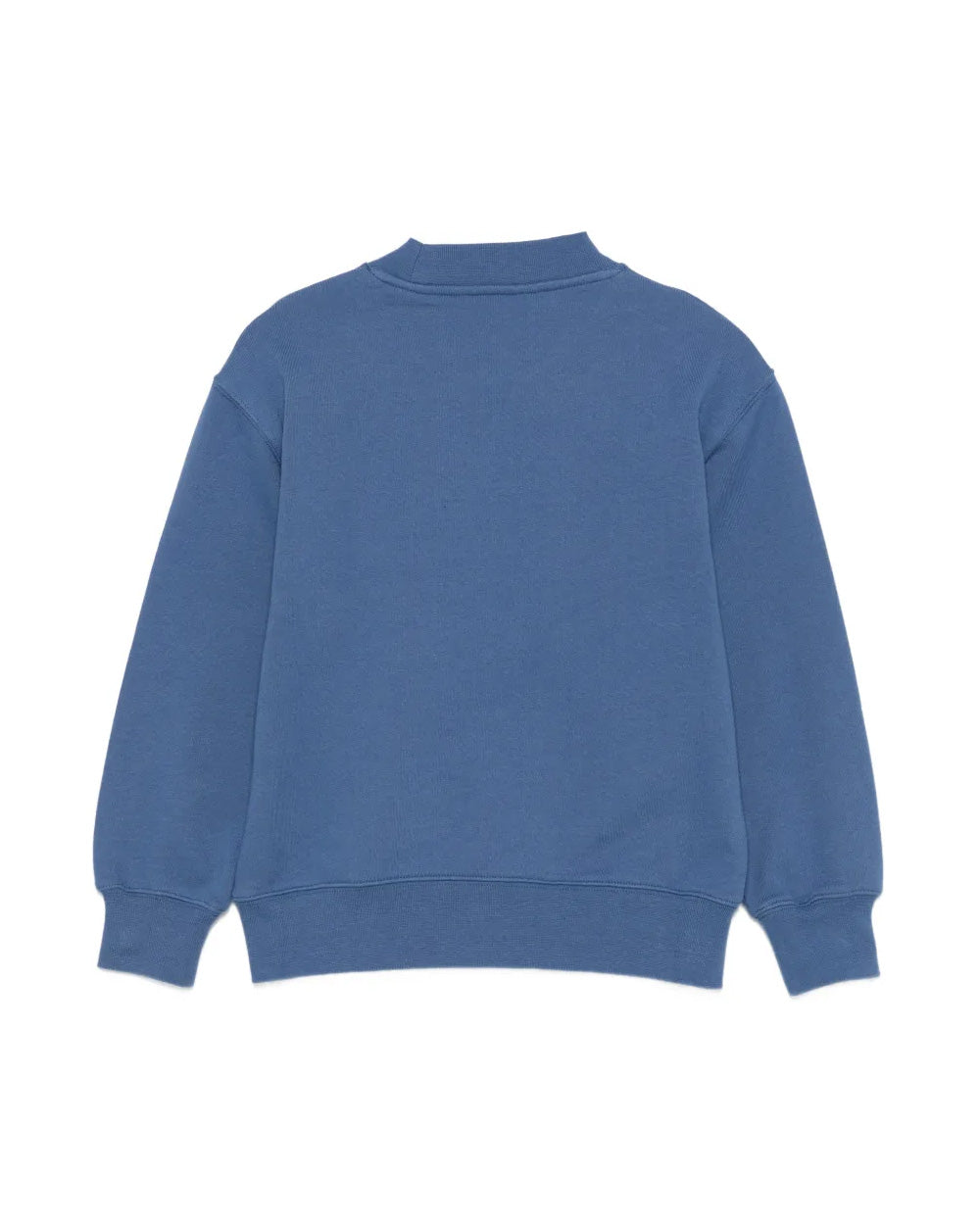 Palm Angels Kids Felpa Girocollo Blu con Stampa Logo per Bambini
