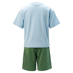 Iceberg Kids Completo T-Shirt Cielo con Short Verde con Stampe per Bambini