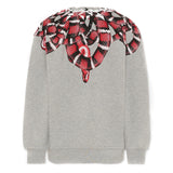 Marcelo Burlon County Of Milan Kids Felpa Girocollo con Stampa Snake Rossa per Bambini
