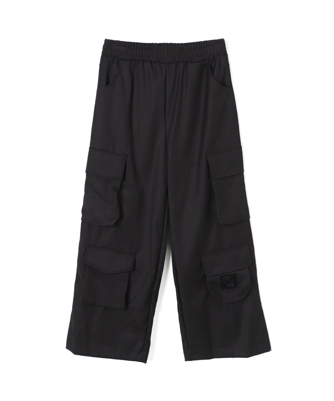 Pinko Kids Pantaloni Neri Wide Leg con Tasconi per Bambine