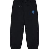 Marcelo Burlon County of Milan Kids Pantalone Nero con Logo Blu per Bambini