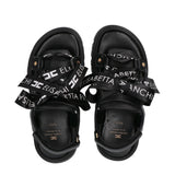 Elisabetta Franchi La Mia Bambina Sandalo Nero con Lacci per Bambine