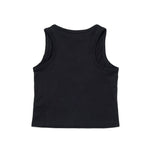 Diesel Kids Top Nero con Patch Oval D per Bambine