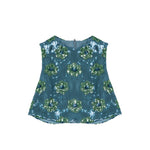 Pinko Kids Top con Pailettes Azzurro/Verde per Bambine