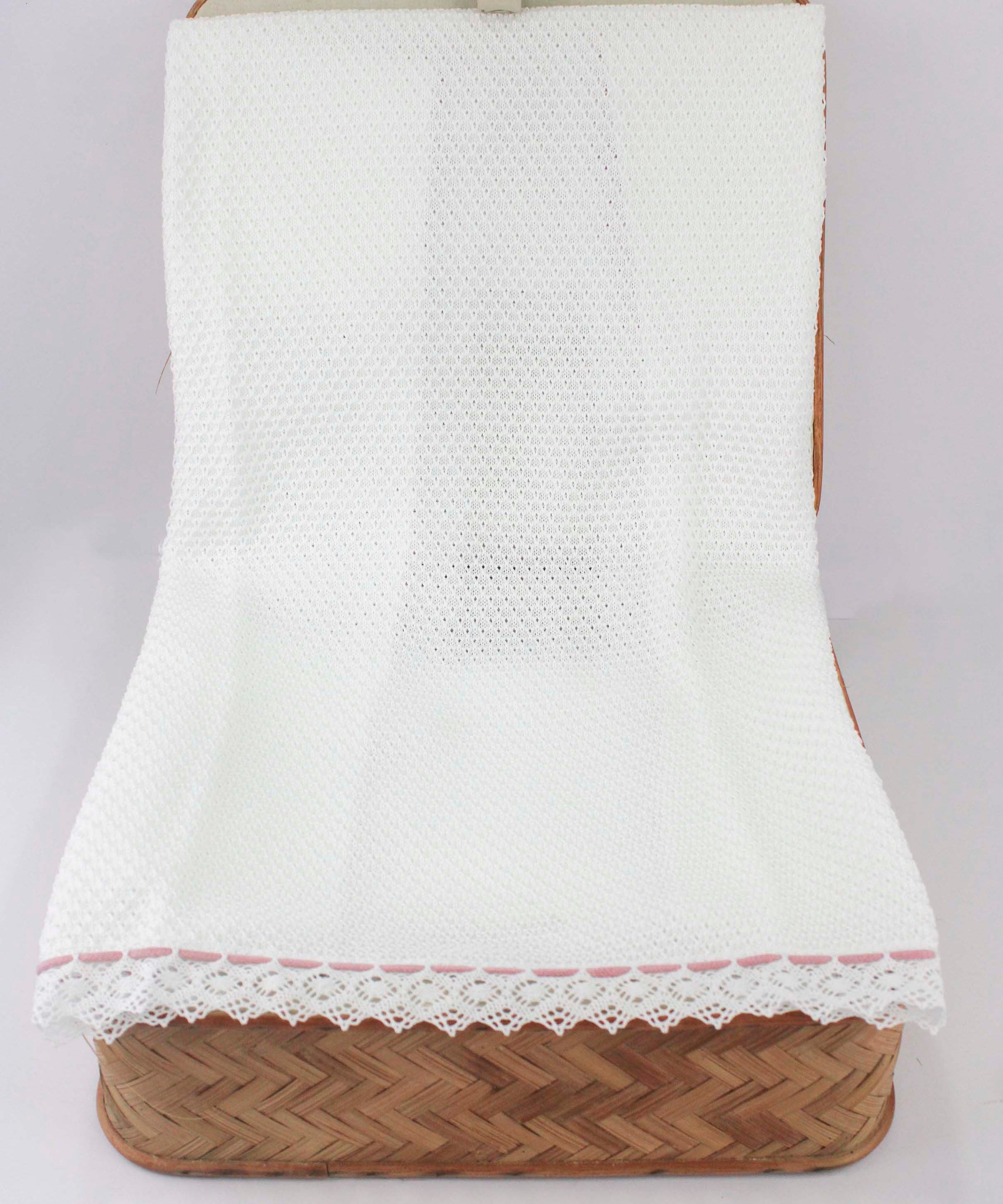 Marlù Coperta Bianco/Rosa per Neonate