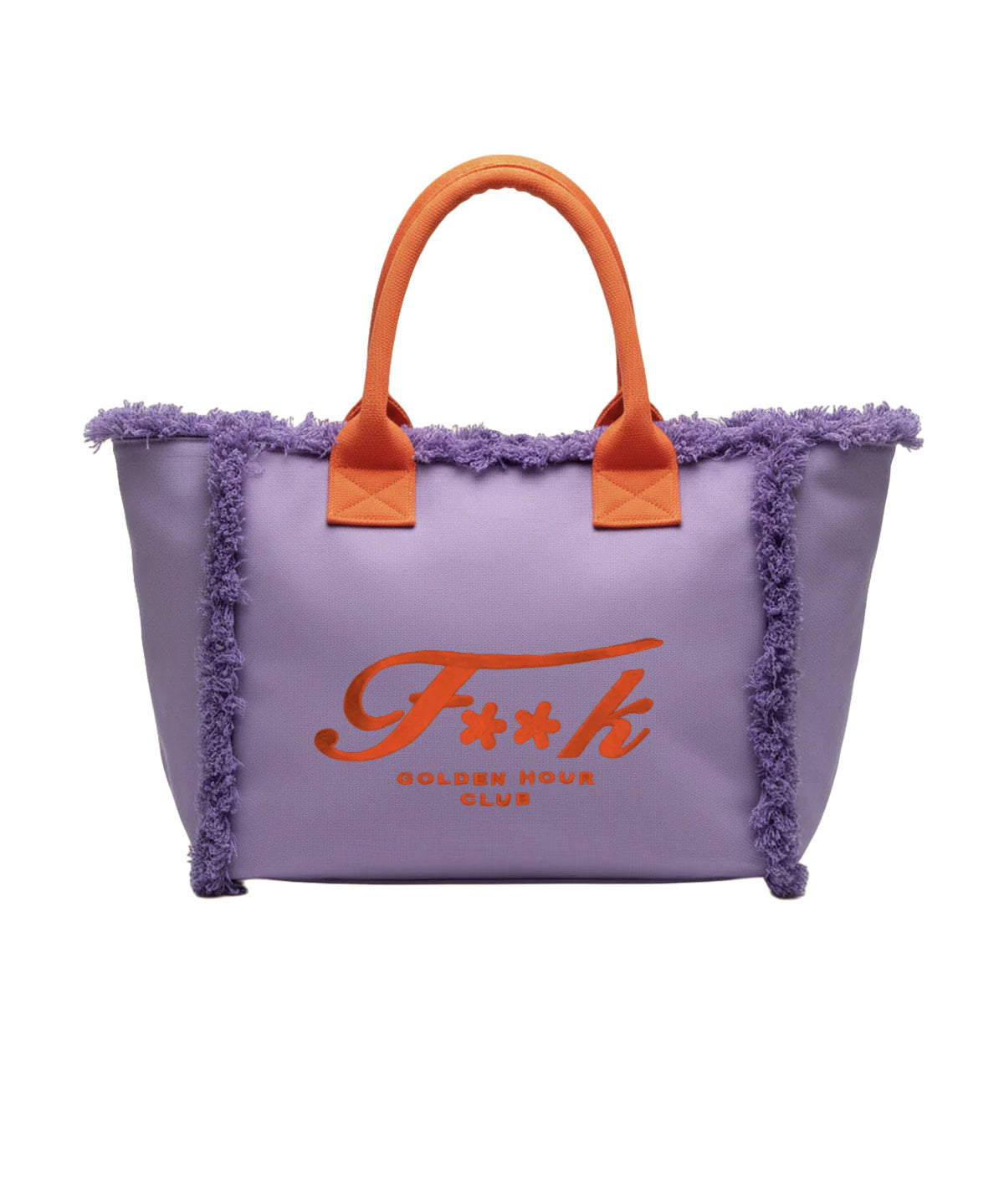 F**K Kids Maxi Borsa Viola e Arancione con Logo per Bambine