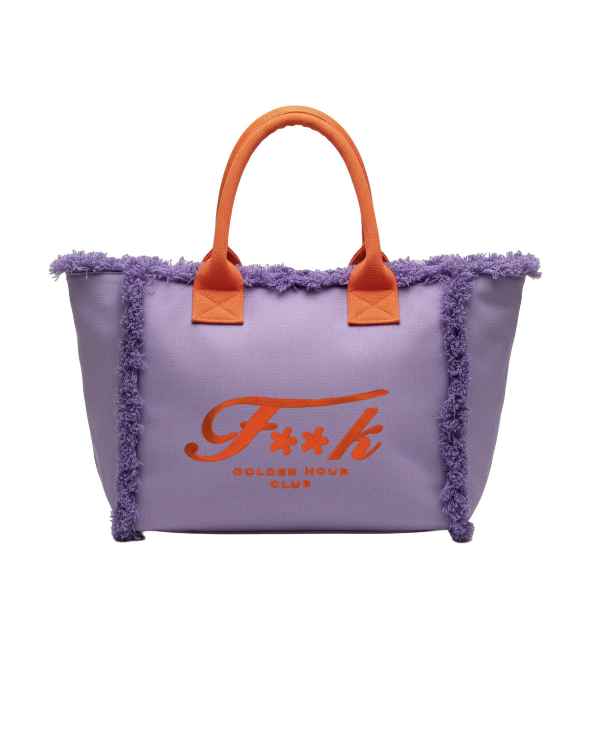 F**K Kids Maxi Borsa Viola e Arancione con Logo per Bambine