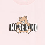 Moschino Kids T-Shirt Rosa con Logo Teddy Bear per Bambine