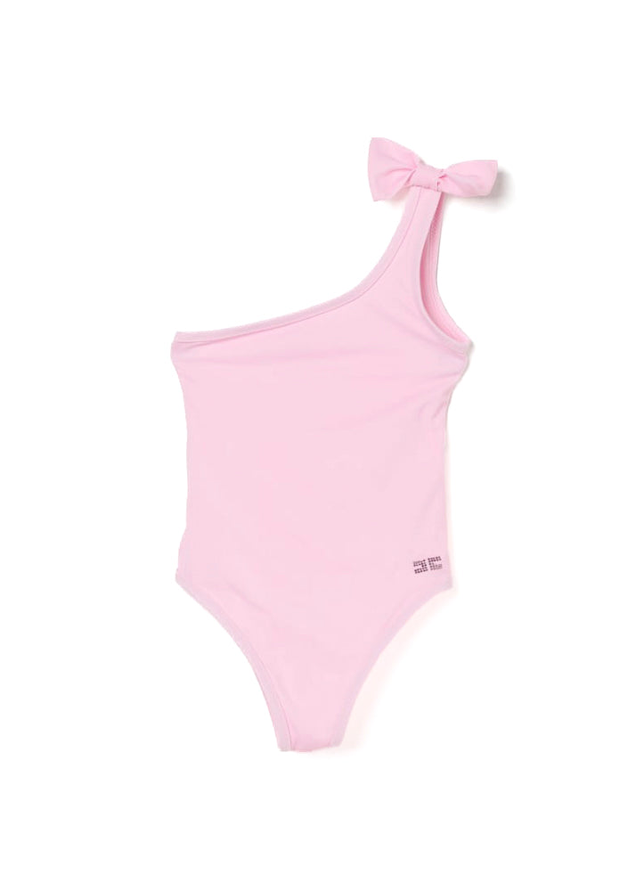Elisabetta Franchi La Mia Bambina Costume Monokini Quarzo con Logo per Bambine