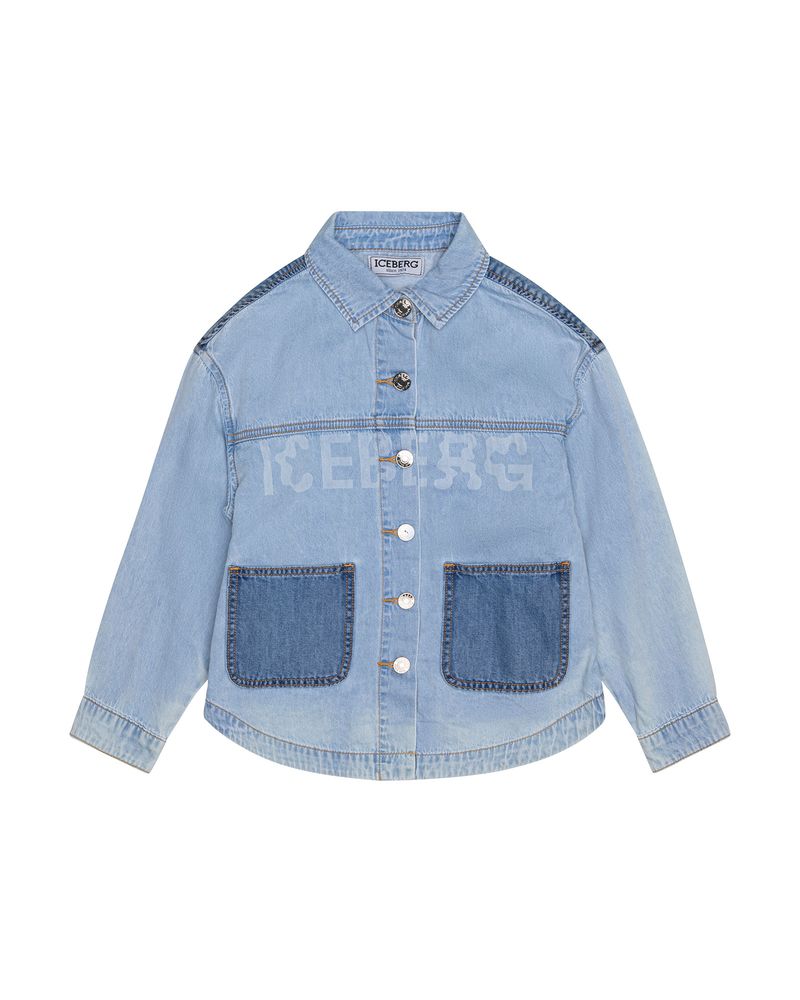 Iceberg Kids Giubbino in Denim con Logo per Bambine