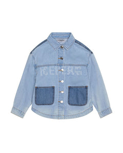 Iceberg Kids Giubbino in Denim con Logo per Bambine