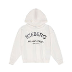 Iceberg Kids Felpa Off-White con Stampa Logo Unisex