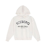 Iceberg Kids Felpa Off-White con Stampa Logo Unisex