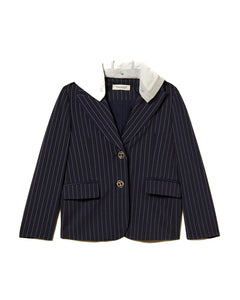 Twinset Kids Giacca a Righe con Capuccio per Bambine