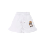 Moschino Kids Shorts Bianco con Stampa Toy per Bambine