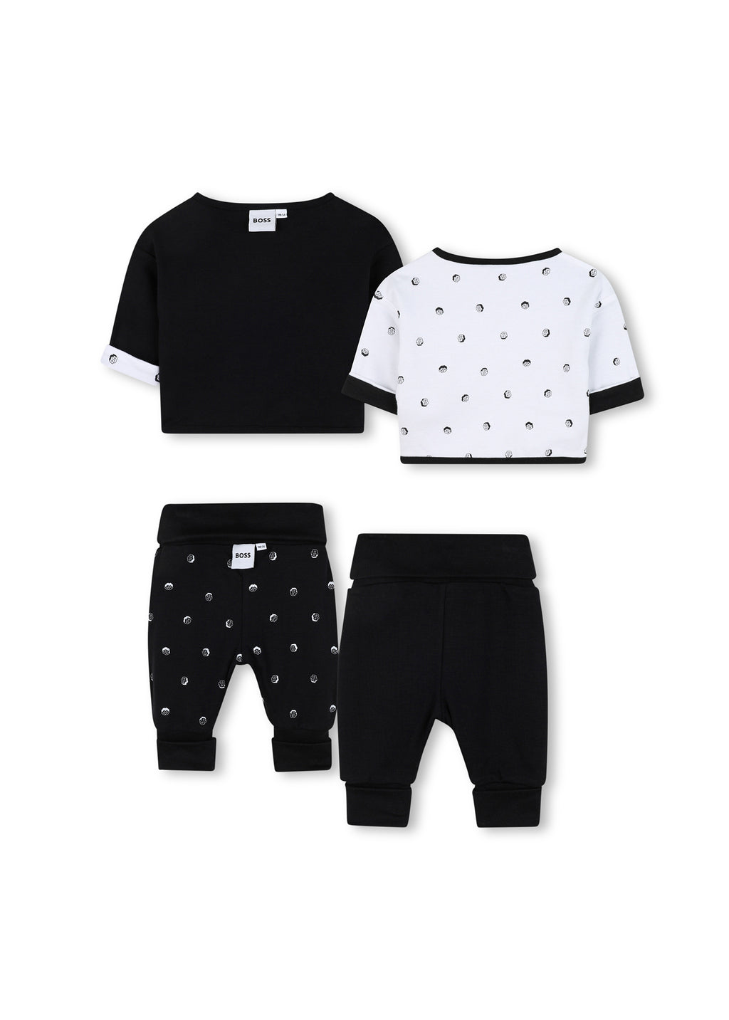 Boss Kids Completo 2 T-shirt+ 2 Pantalone per Neonati
