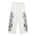 John Richmond Kids Pantalone Bianco con Ricami per Bambini
