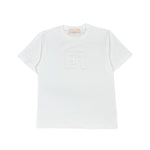 Elisabetta Franchi La Mia Bambina T-shirt Avorio con Logo per Bambine