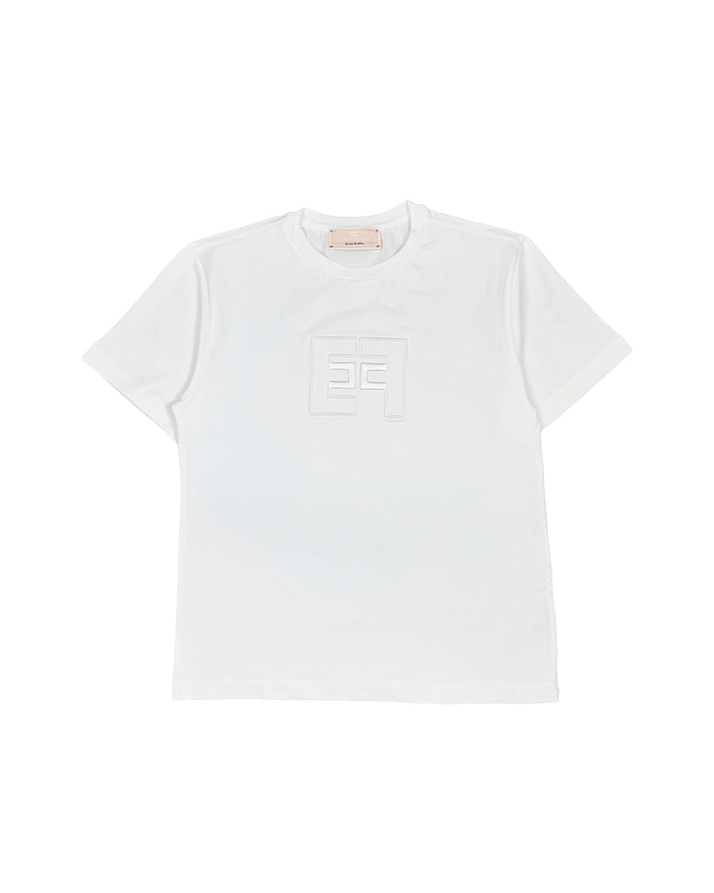 Elisabetta Franchi La Mia Bambina T-shirt Avorio con Logo per Bambine