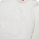 Diesel Kids Felpa Panna Girocollo con Oval D per Bambini (dettaglio)